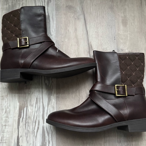 Vionic Holden Thea Ankle Waterproof Leather Upper Zip Ankle Boot Brown Size 6.5 - Picture 4 of 12